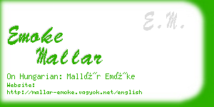 emoke mallar business card